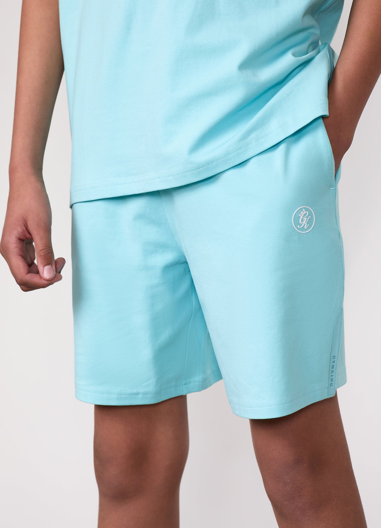 Gym King Kids Pro Short - Aqua Sky