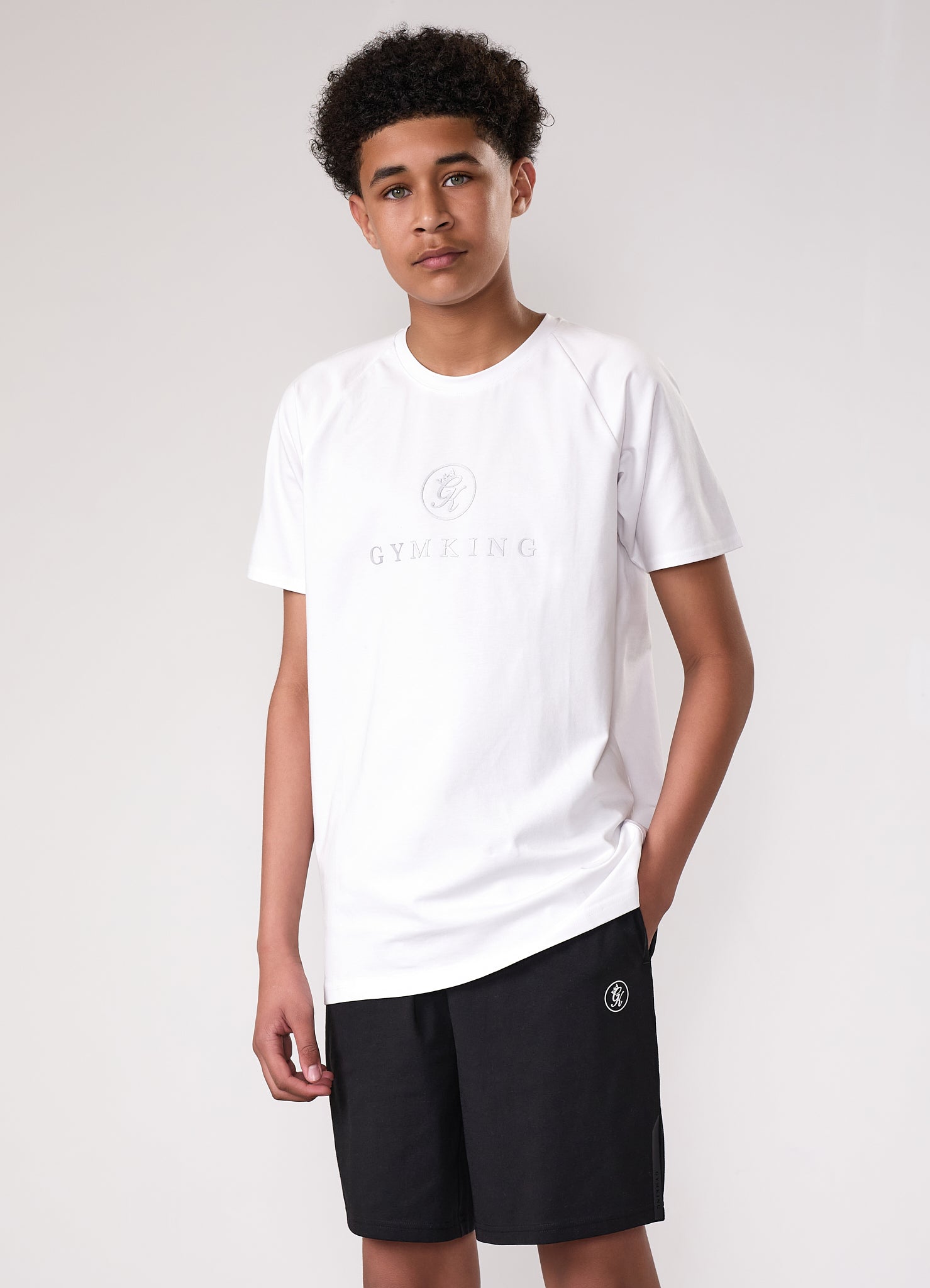 Gym King Kids Pro Tee - White