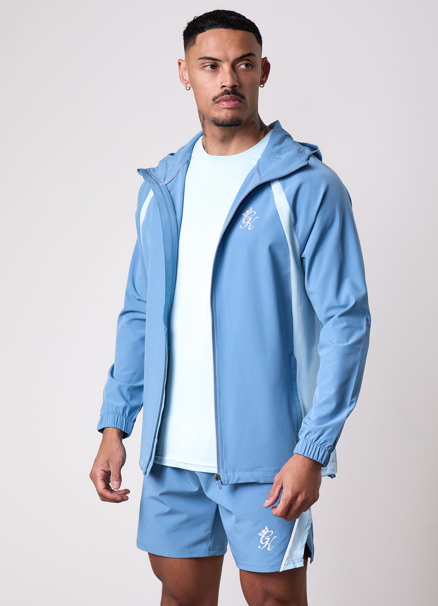 Gym King Flex 2.0 Woven Hood - Iced Aqua/Coastal Blue