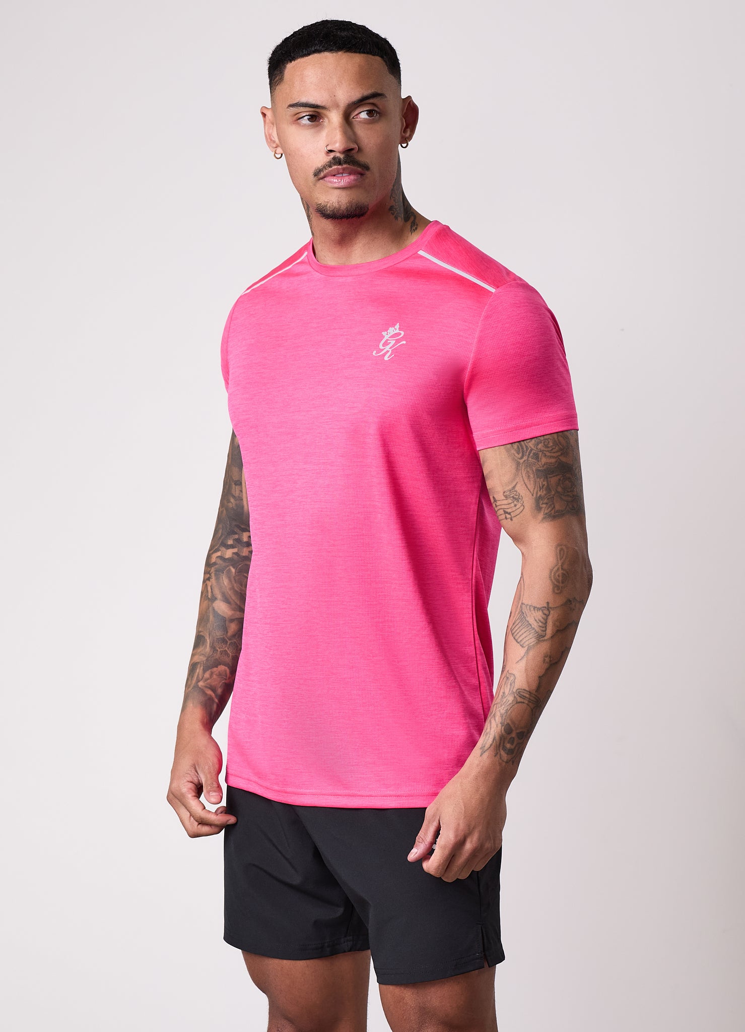 Gym king Element Tee - Tropical Pink Marl