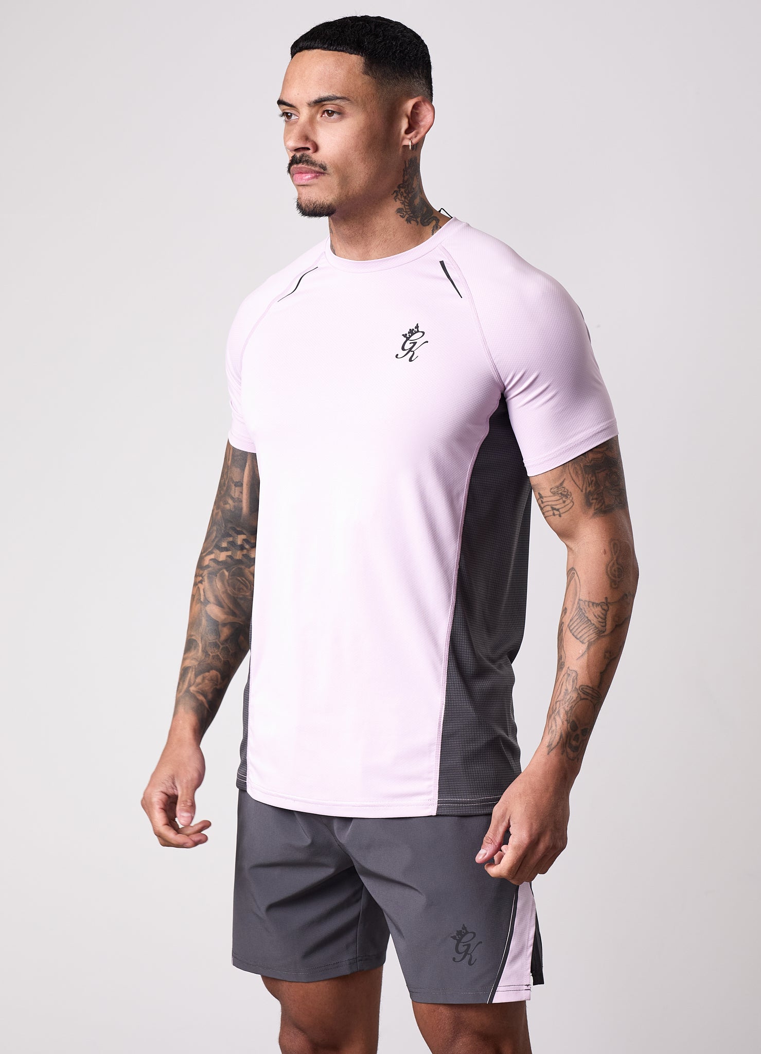Gym King Flex 2.0 Tee - Dusky Lilac/Graphite