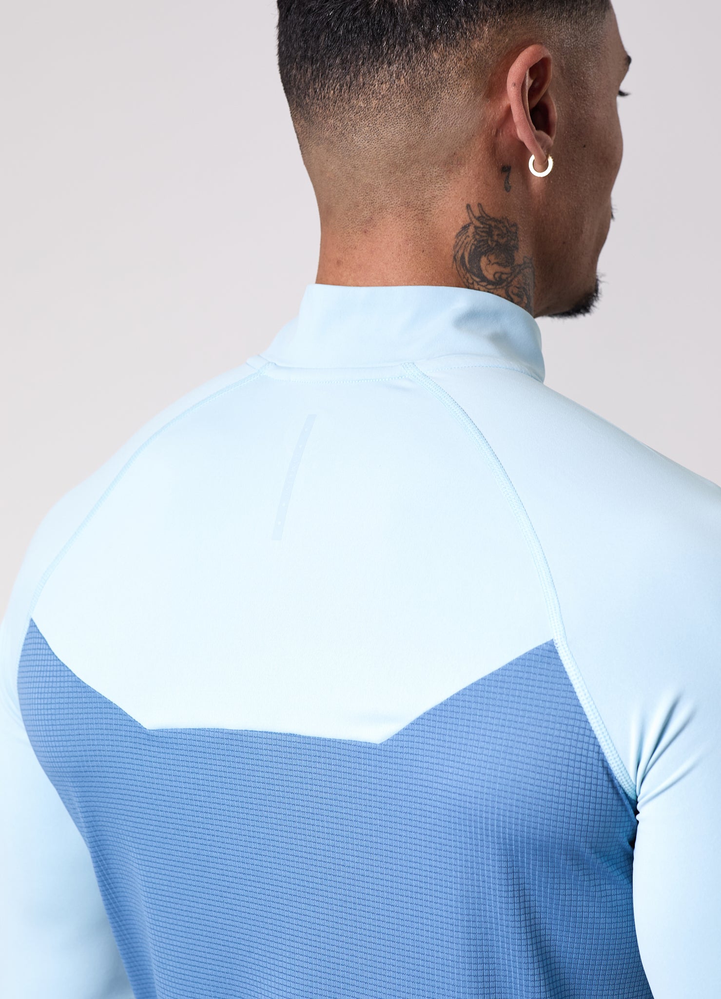 Gym King Flex 2.0 1/4 Zip Funnel - Iced Aqua/Coastal Blue