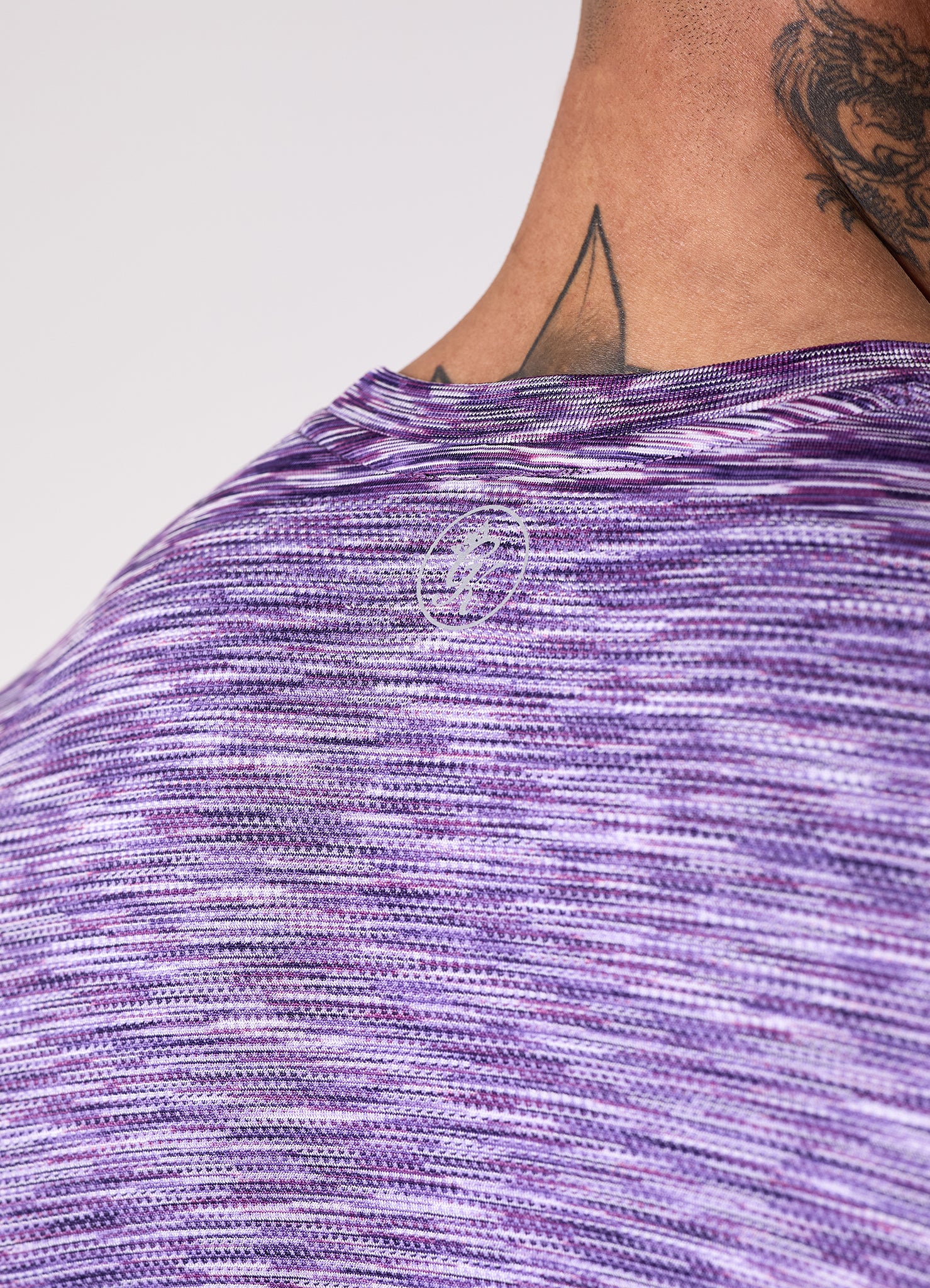 Gym King Energy Seamless Space Dye Tee - Purple Haze Multi