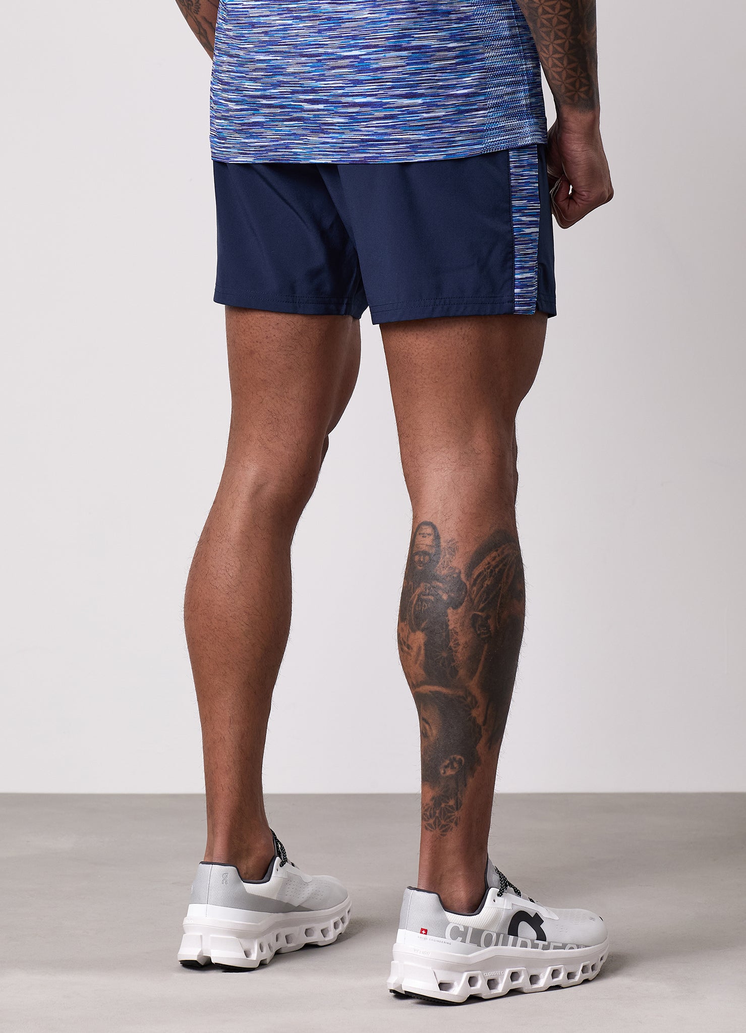 Gym King Space Dye Panel 5" Short - Navy/Galactic Blue