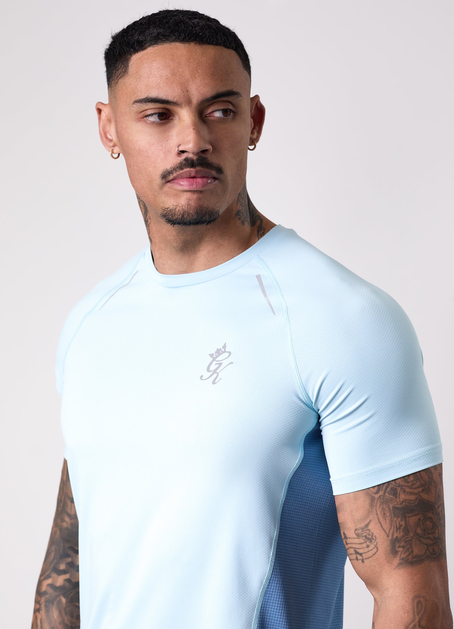 Gym King Flex 2.0 Tee - Iced Aqua/Coastal Blue