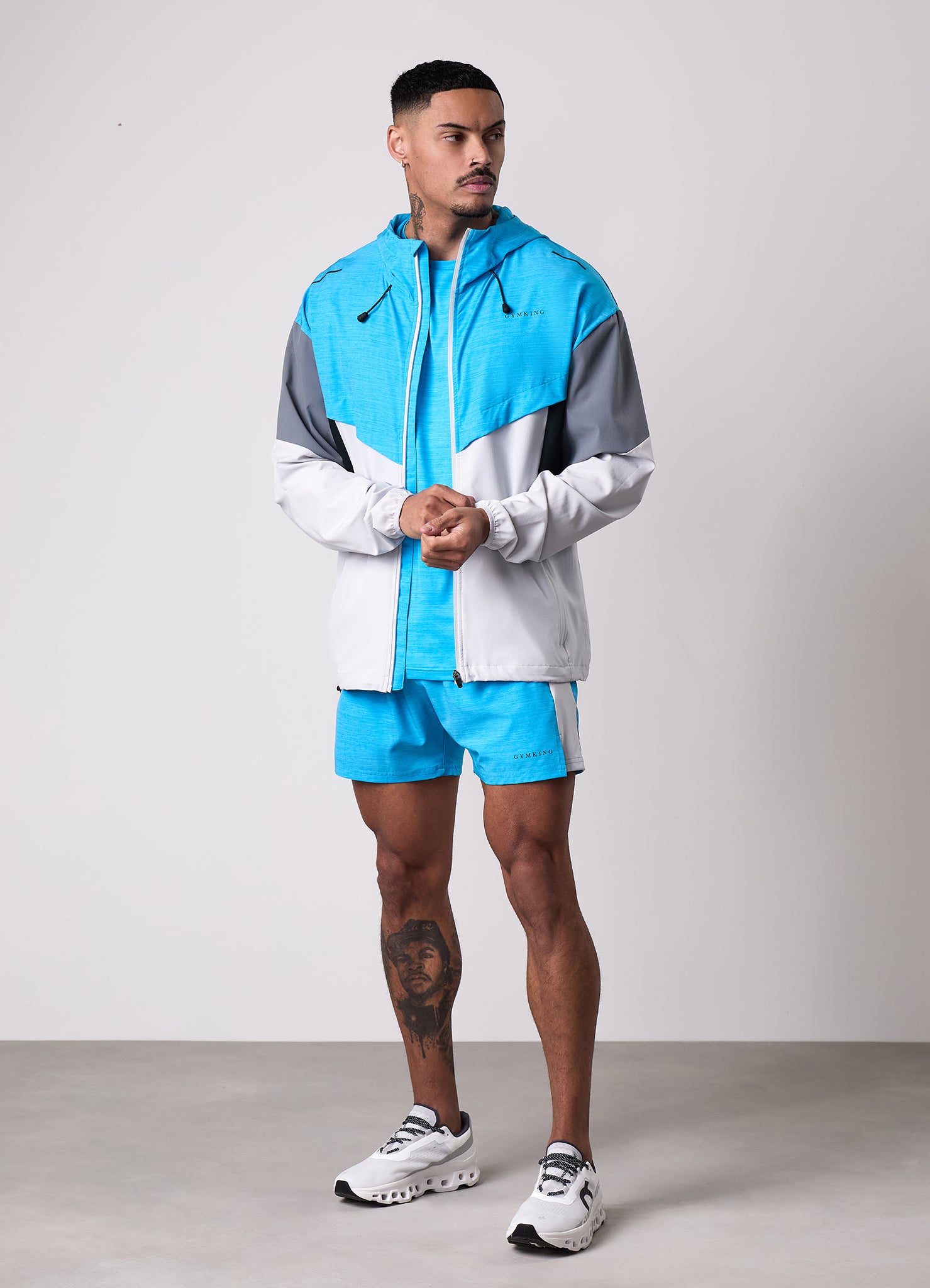 Gym King Vision Full Zip Hood - Portofino Blue