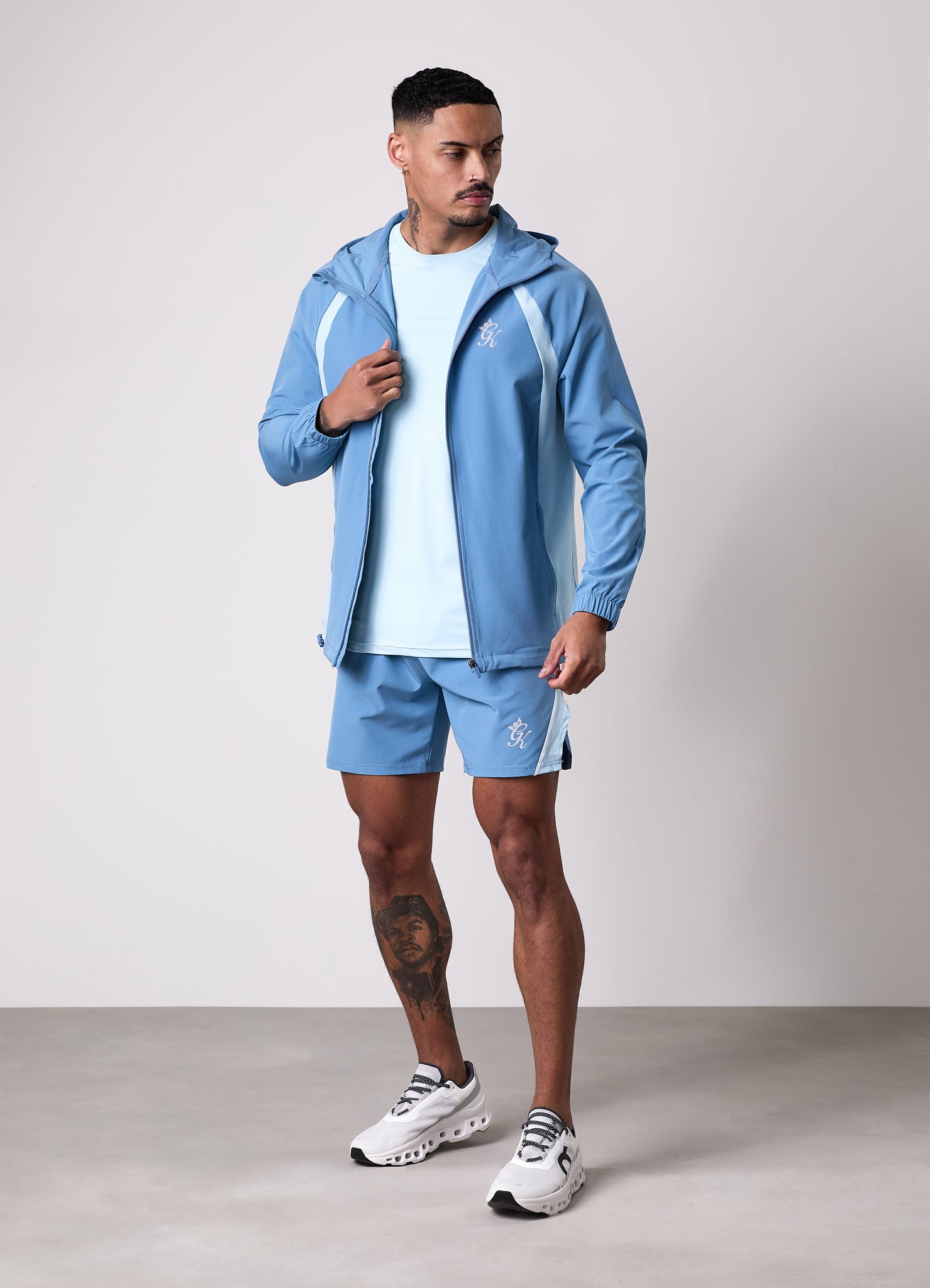 Gym King Flex 2.0 Woven Hood - Iced Aqua/Coastal Blue