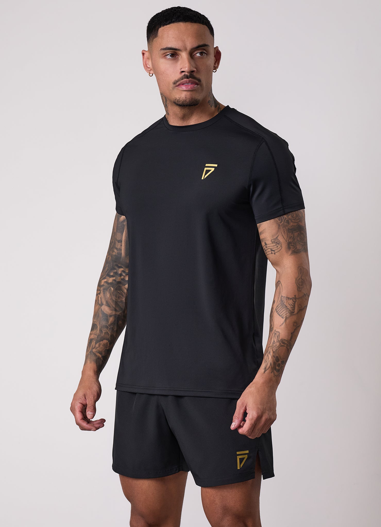 Gym King Fight Division Training Tee - Black/Gold