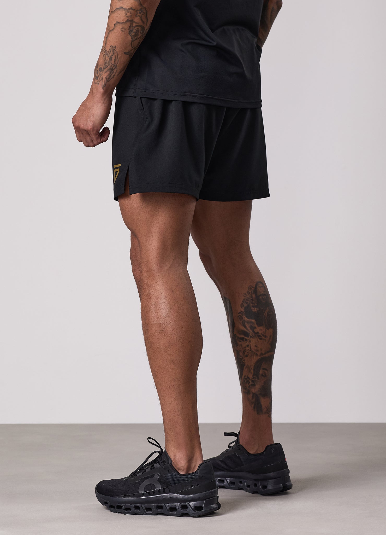 Gym King Fight Division Training 5" Short - Black/Gold
