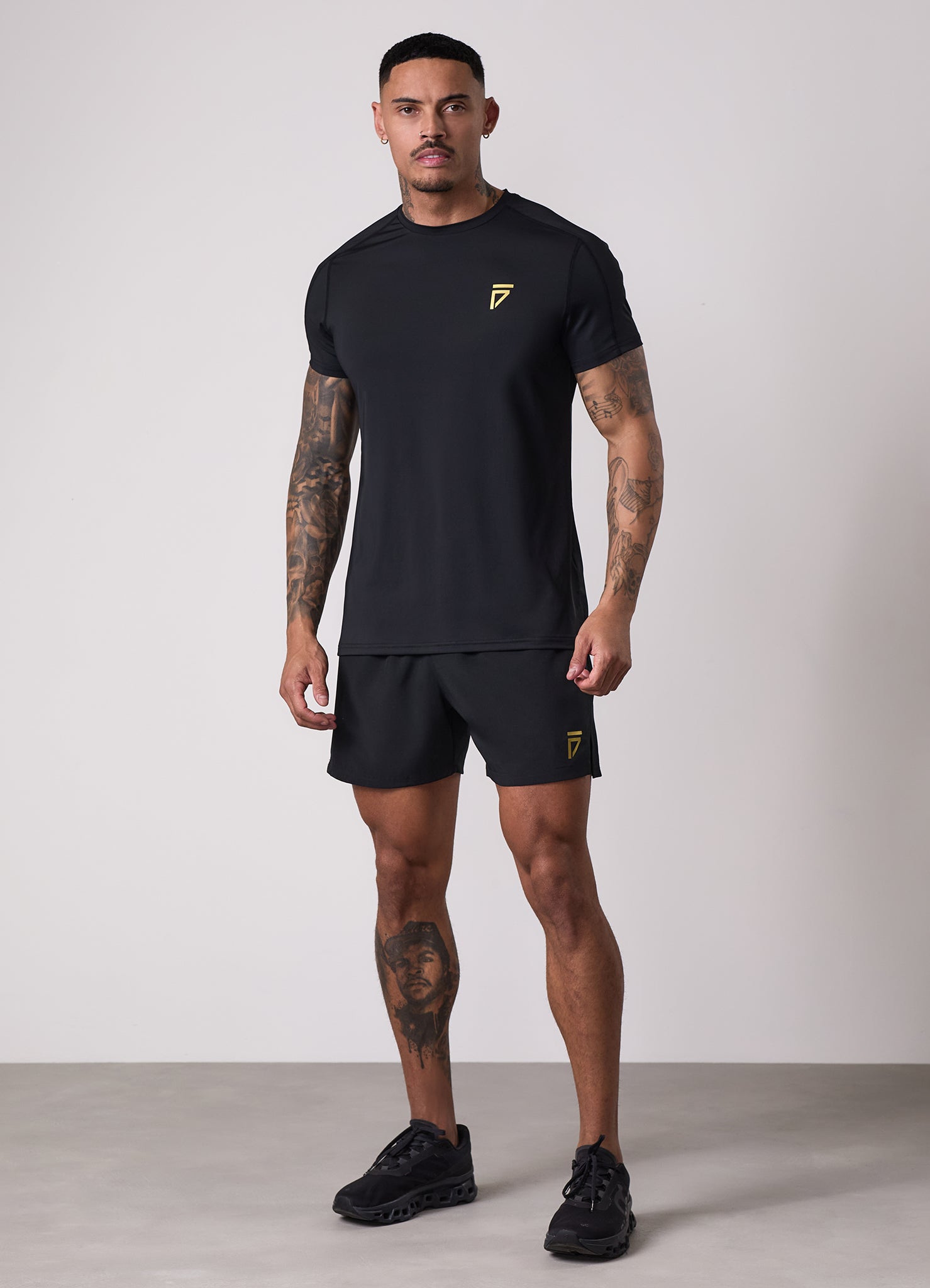Gym King Fight Division Training Tee - Black/Gold