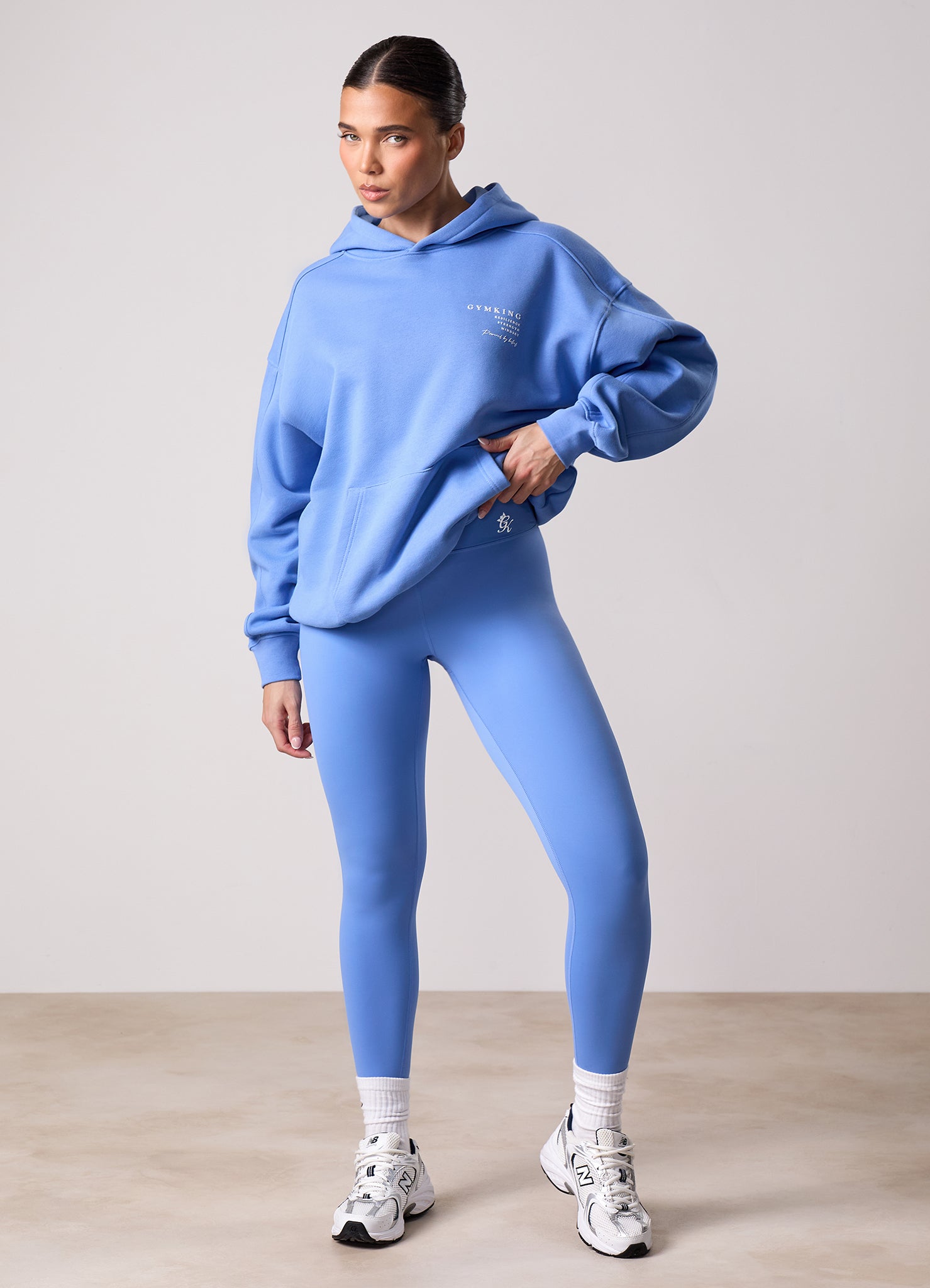 Gym King Define Oversized Hood - Iris Blue