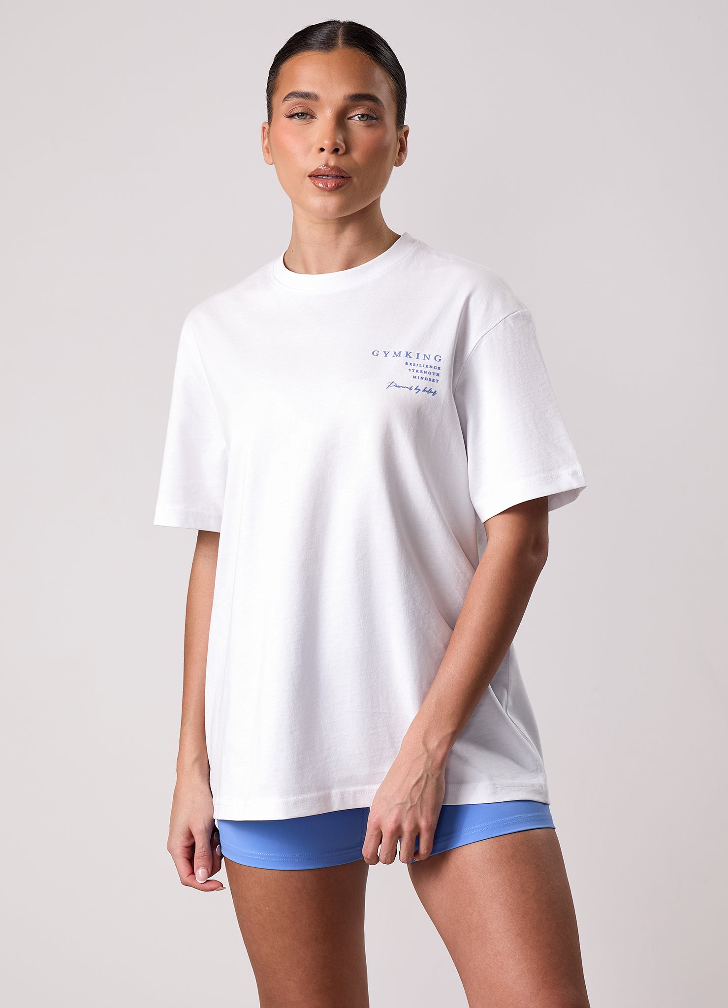 Gym King Define Boyfriend Tee - White