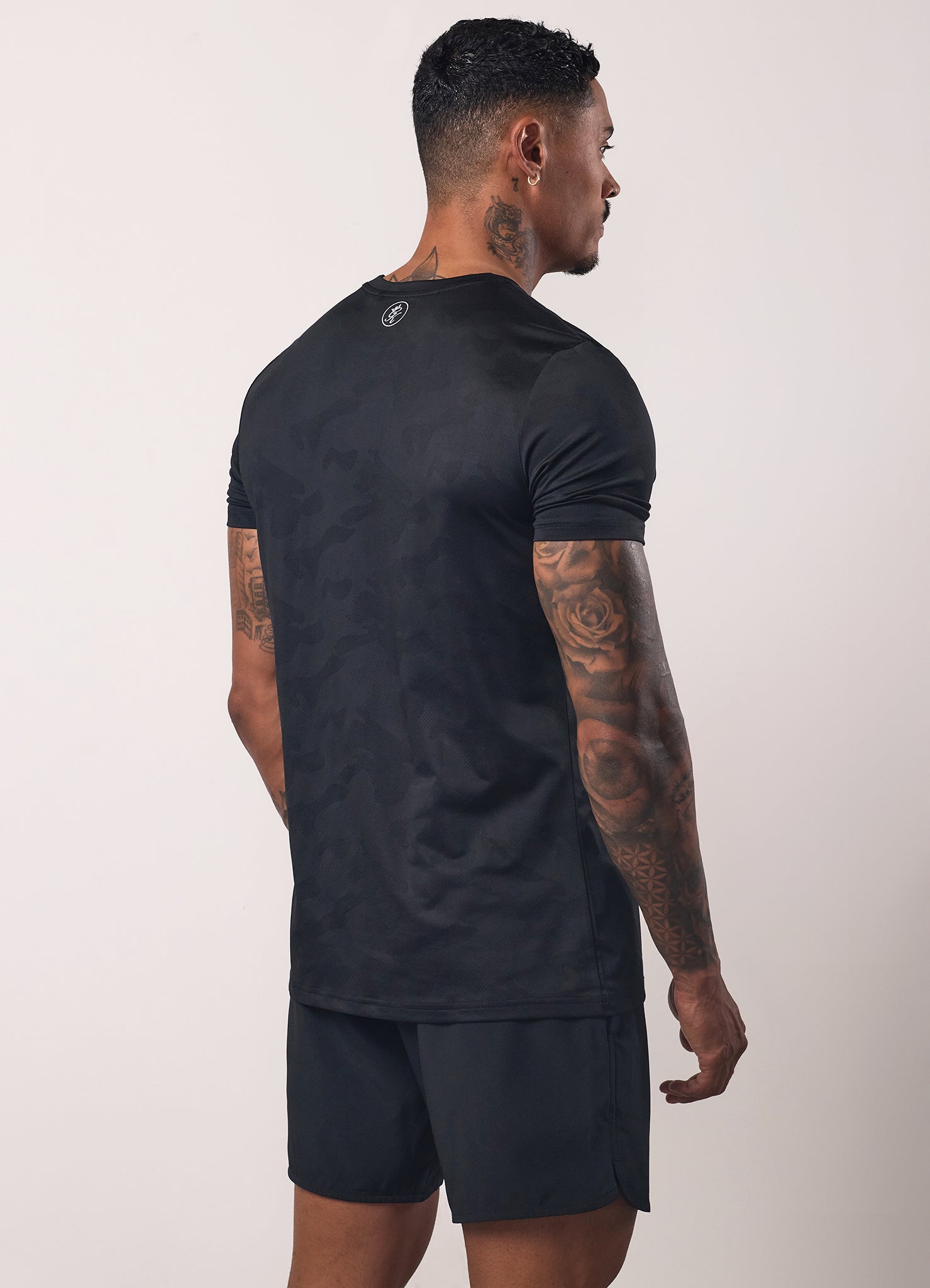 Gym King Relentless Camo Tee - Black