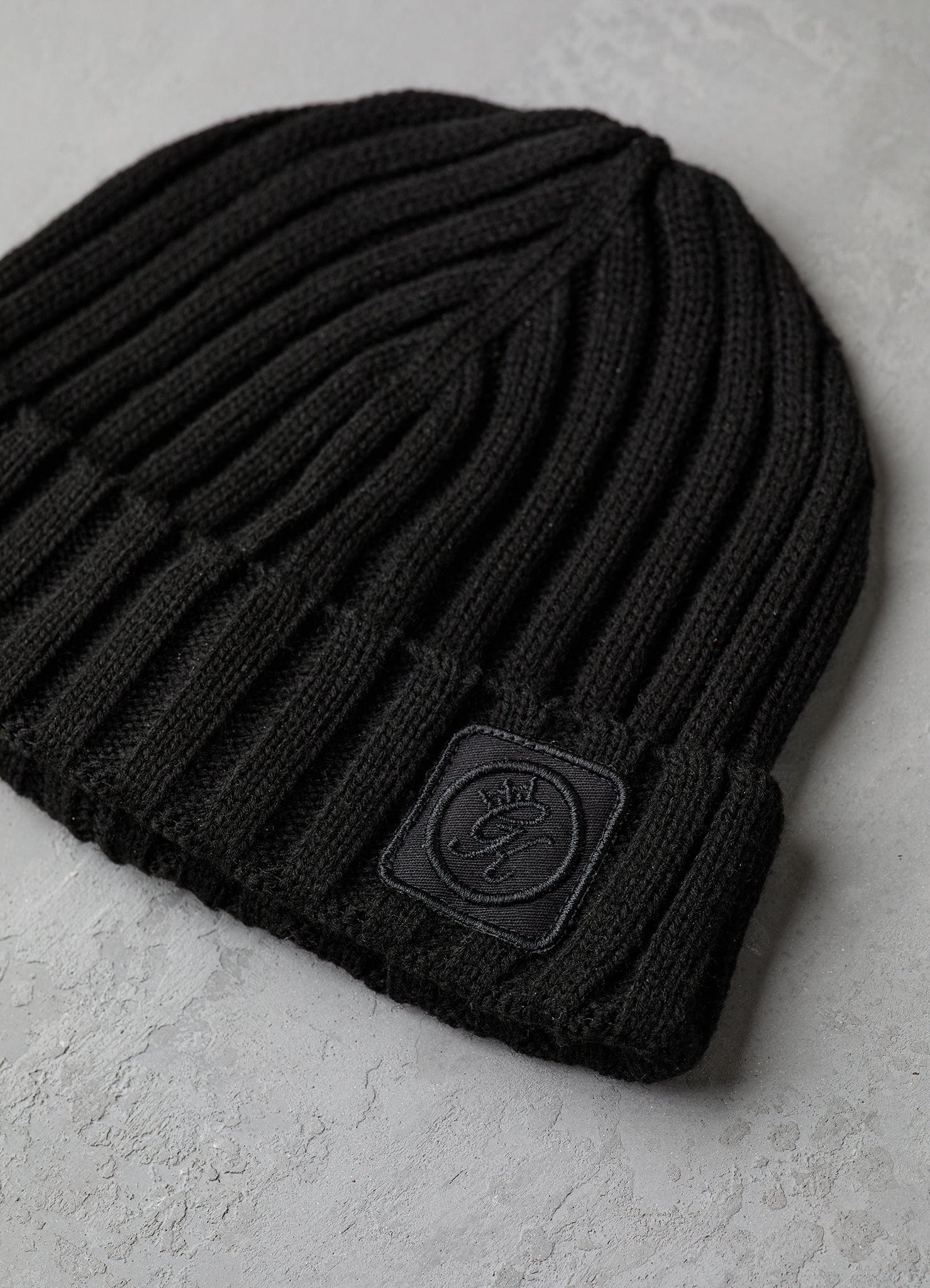 Gym King Rib Knit Beanie Hat - Black