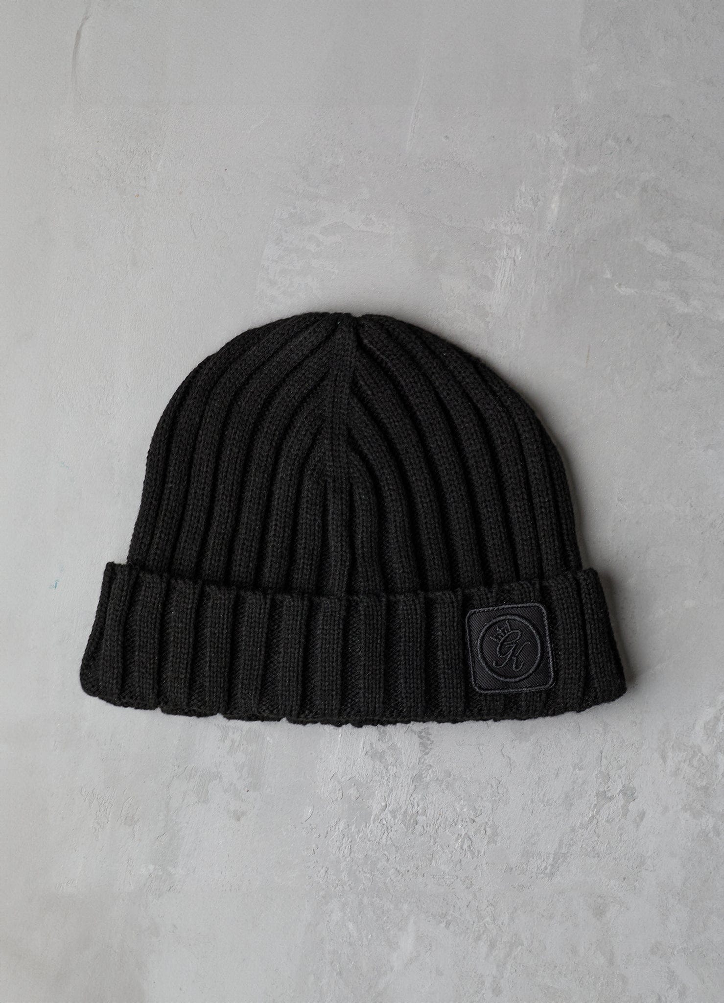 Gym King Rib Knit Beanie Hat - Black