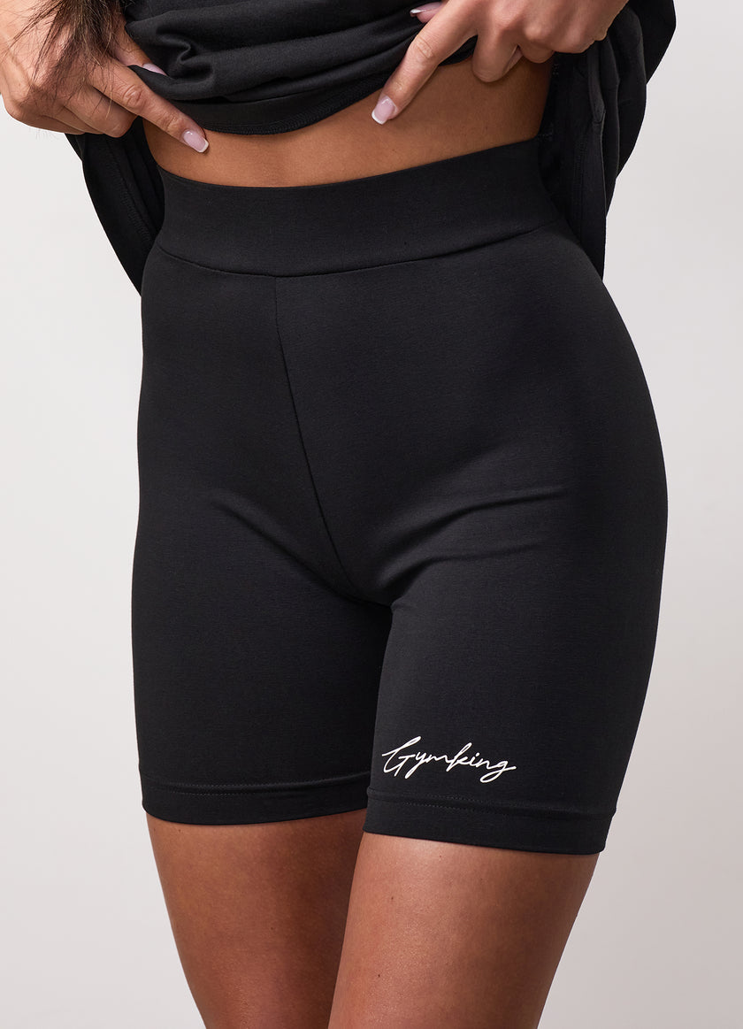 Gym King Script Mindset 5" Jersey Cycle Short - Black