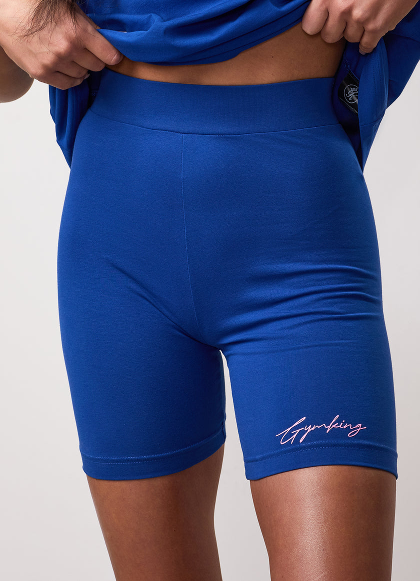 Gym King Script Mindset 5" Jersey Cycle Short - Cobalt