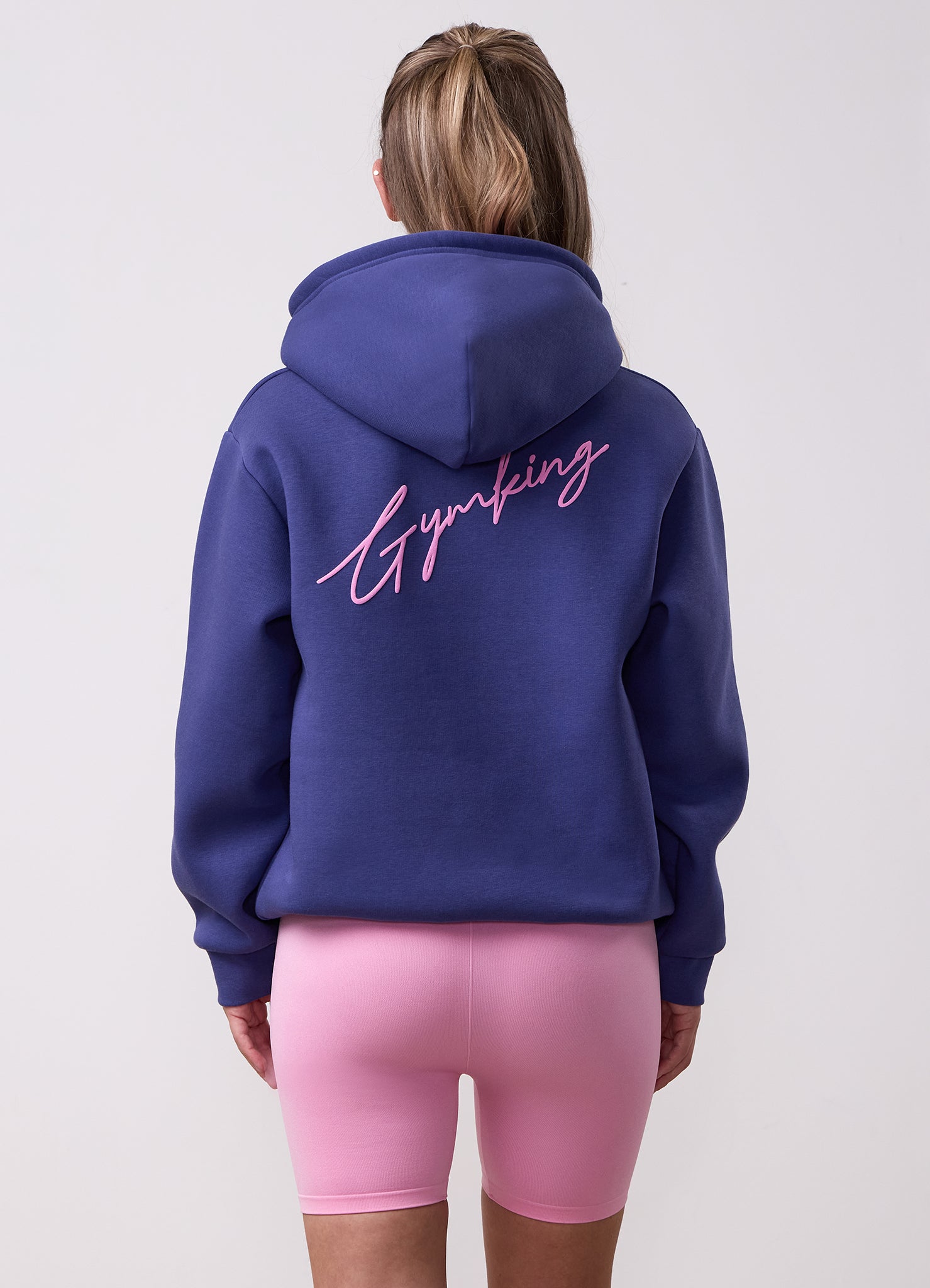 Gym King Kids Script Oversized Hood - Starlight Blue