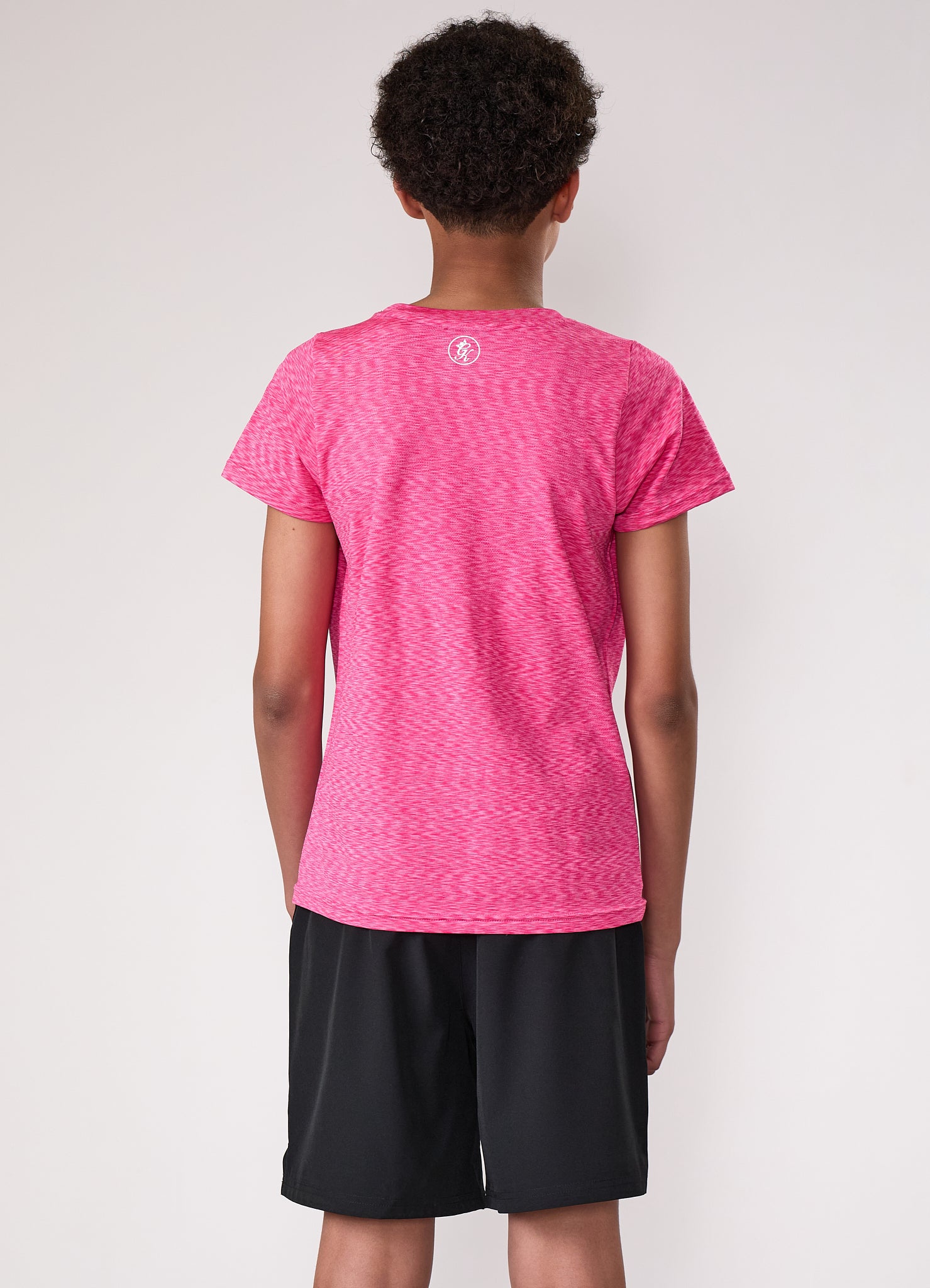 Gym King Kids Seamless Space Dye Tee - Hot Pink Grindle