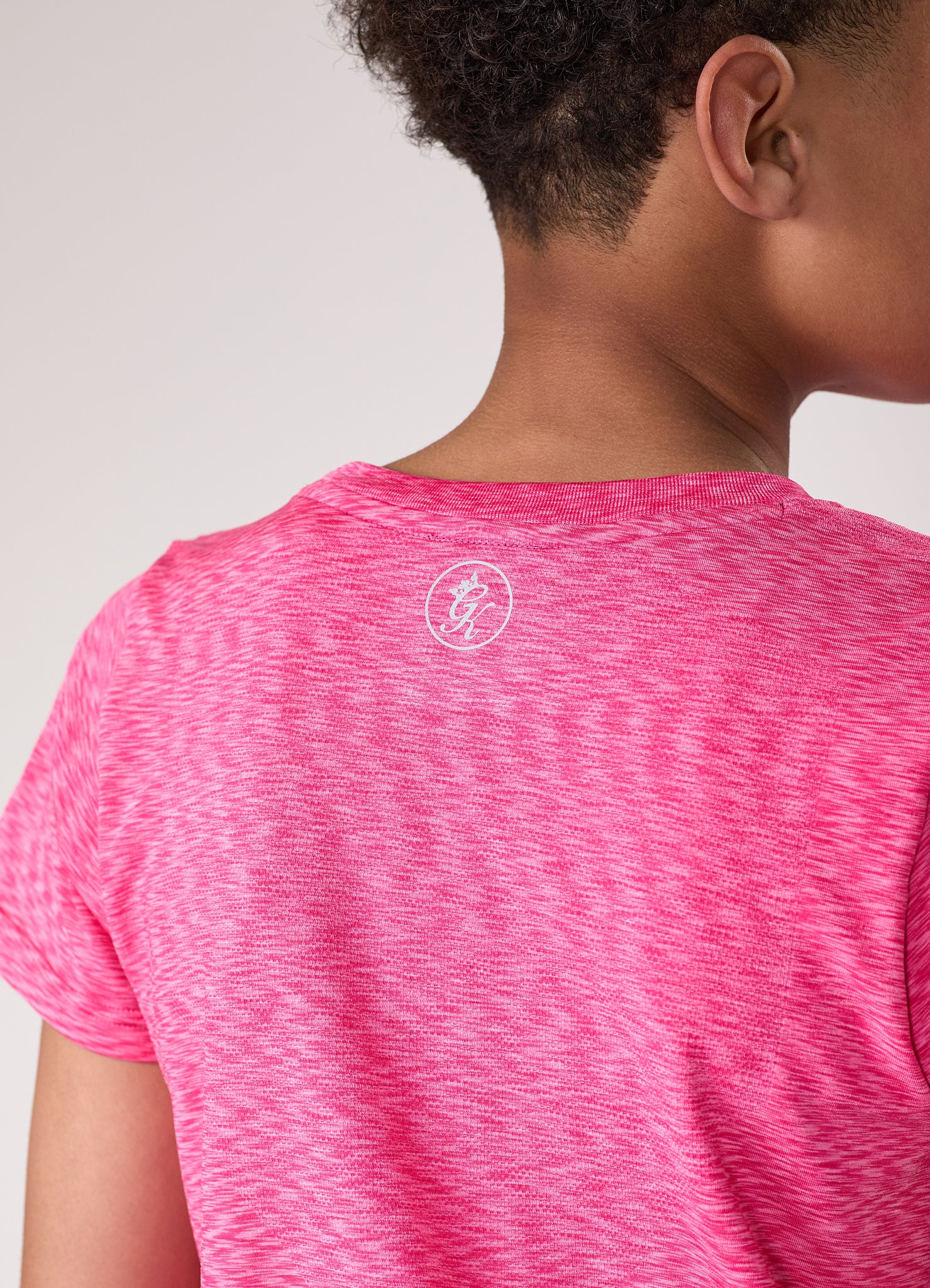 Gym King Kids Seamless Space Dye Tee - Hot Pink Grindle