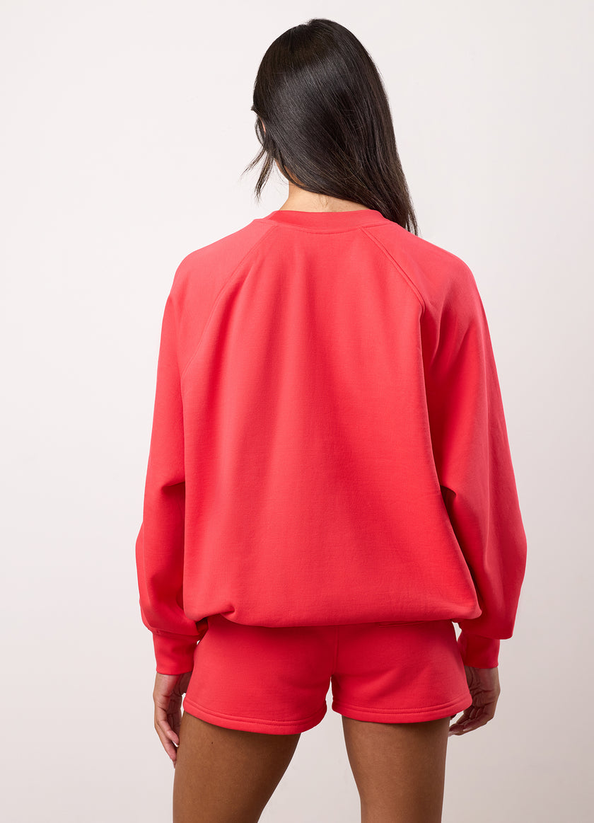 Gym King Shadow Oversized Crew - Watermelon