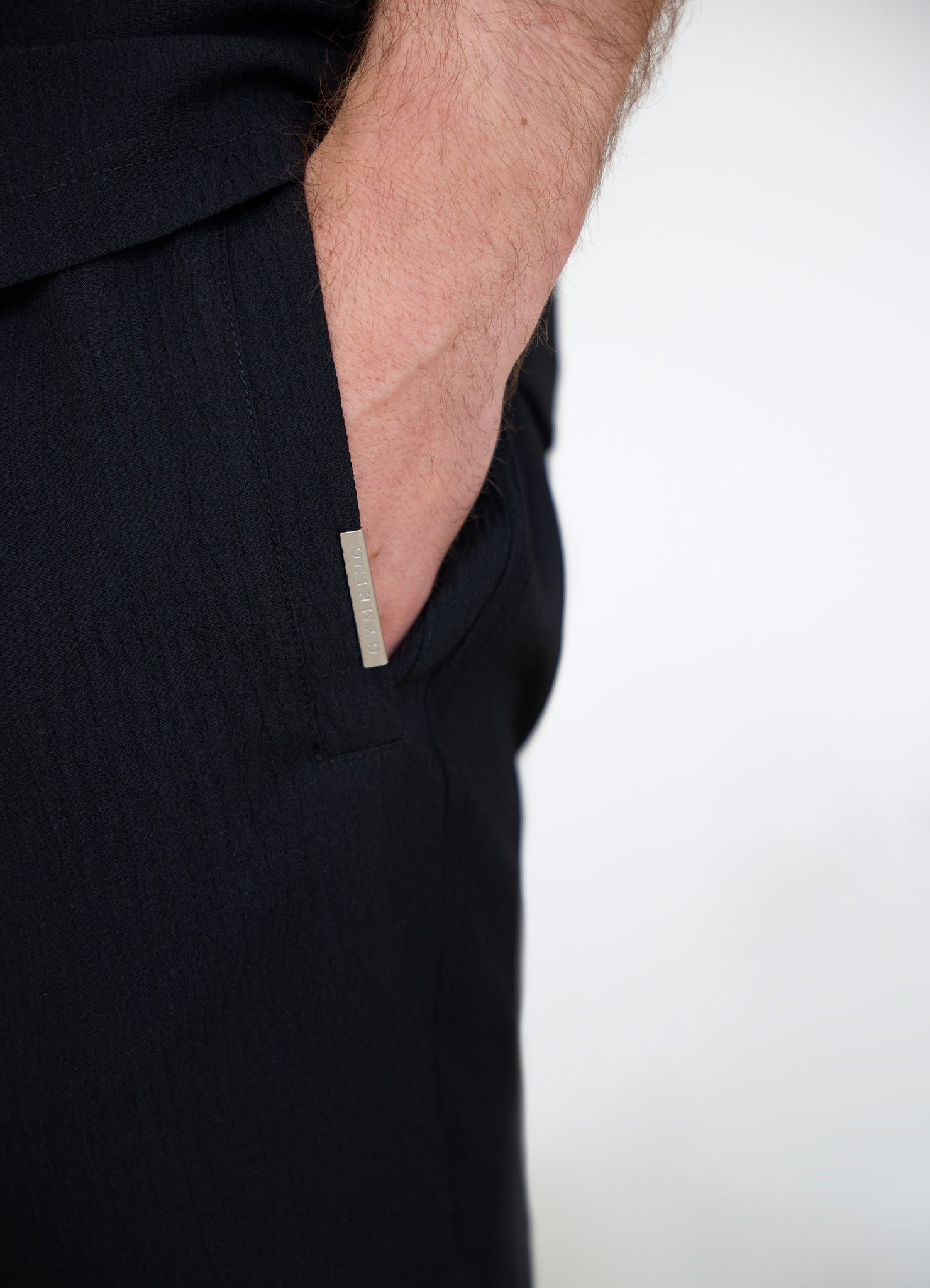 Gym King Signature Woven Texture Short - Black