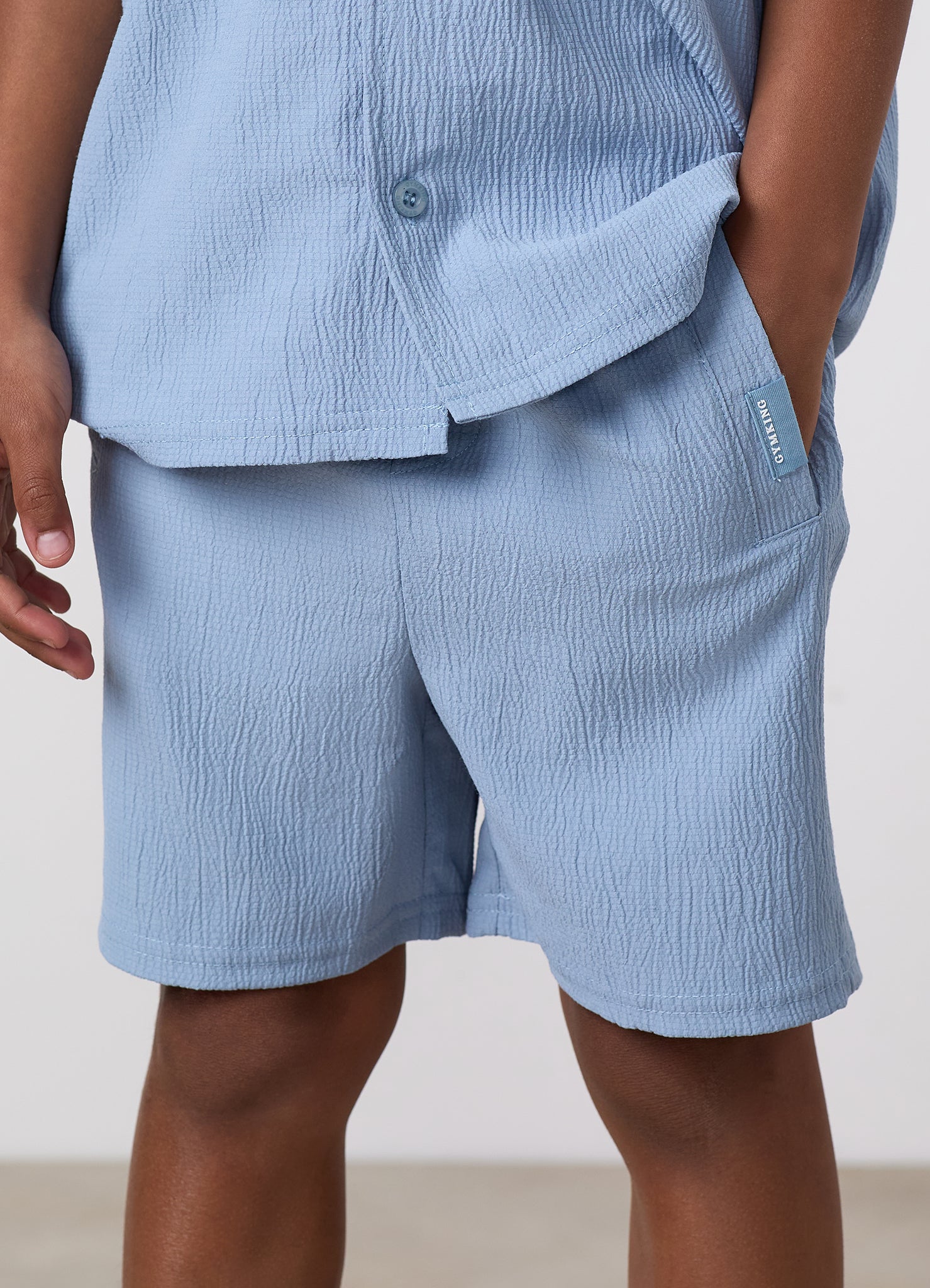 Gym King Younger Kids Signature Woven Short - Powder Blue