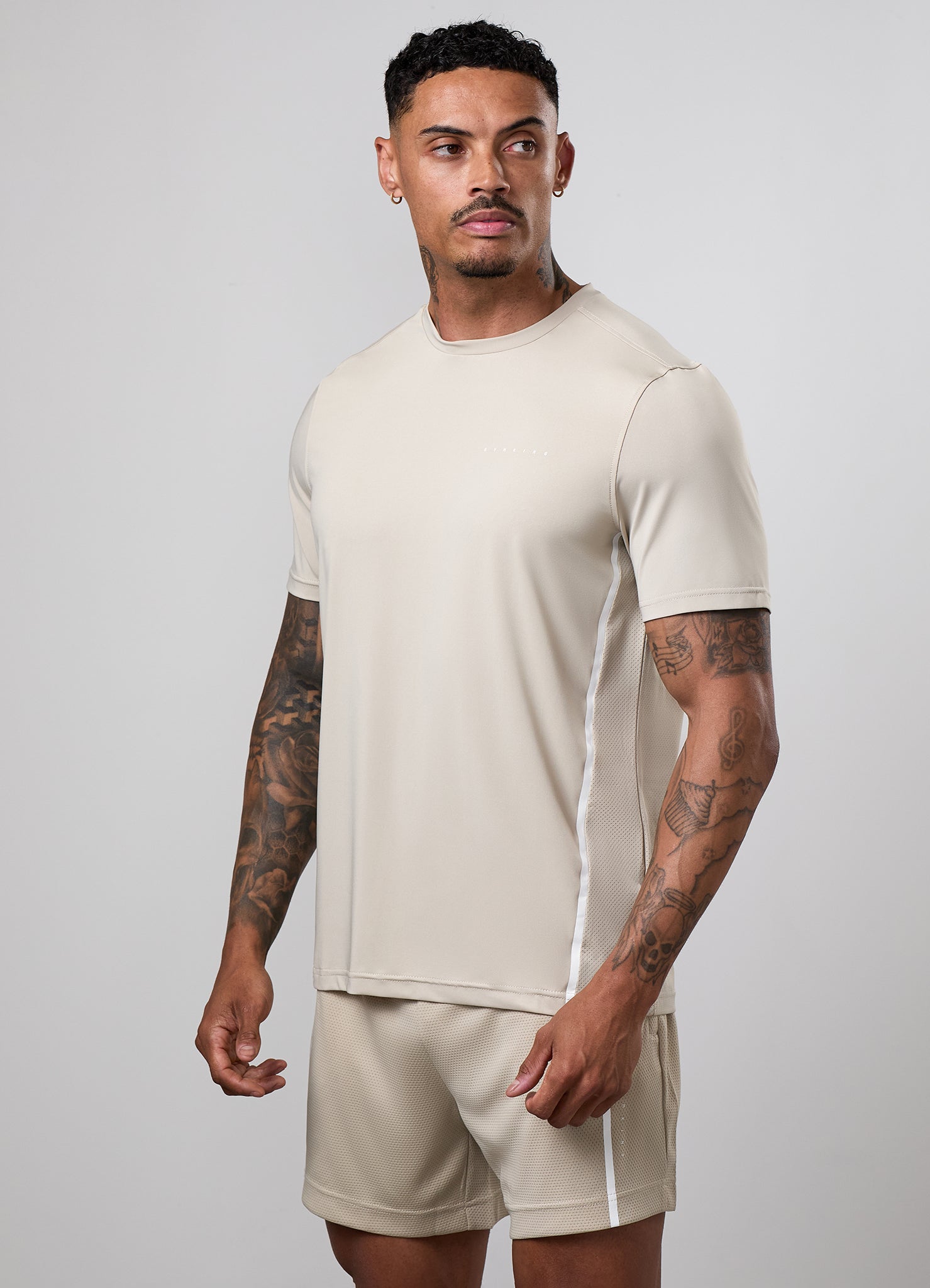 Gym King Synergy Tee - Vanilla Brown