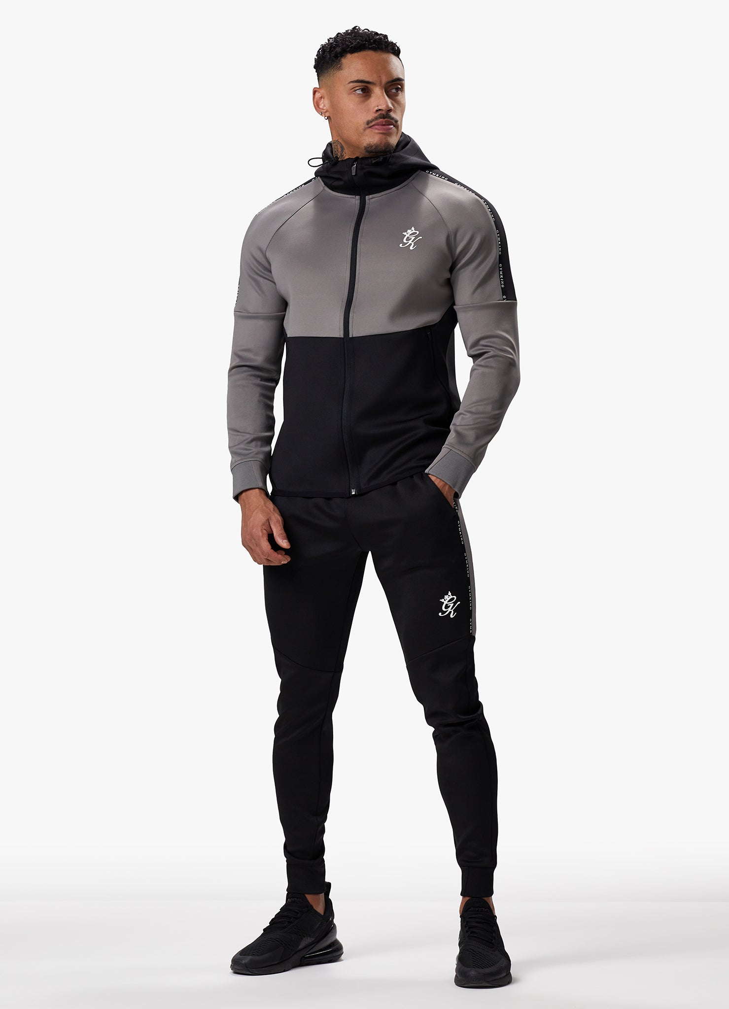 Gym King Taped Core Plus Tracksuit Black Steel GYM KING