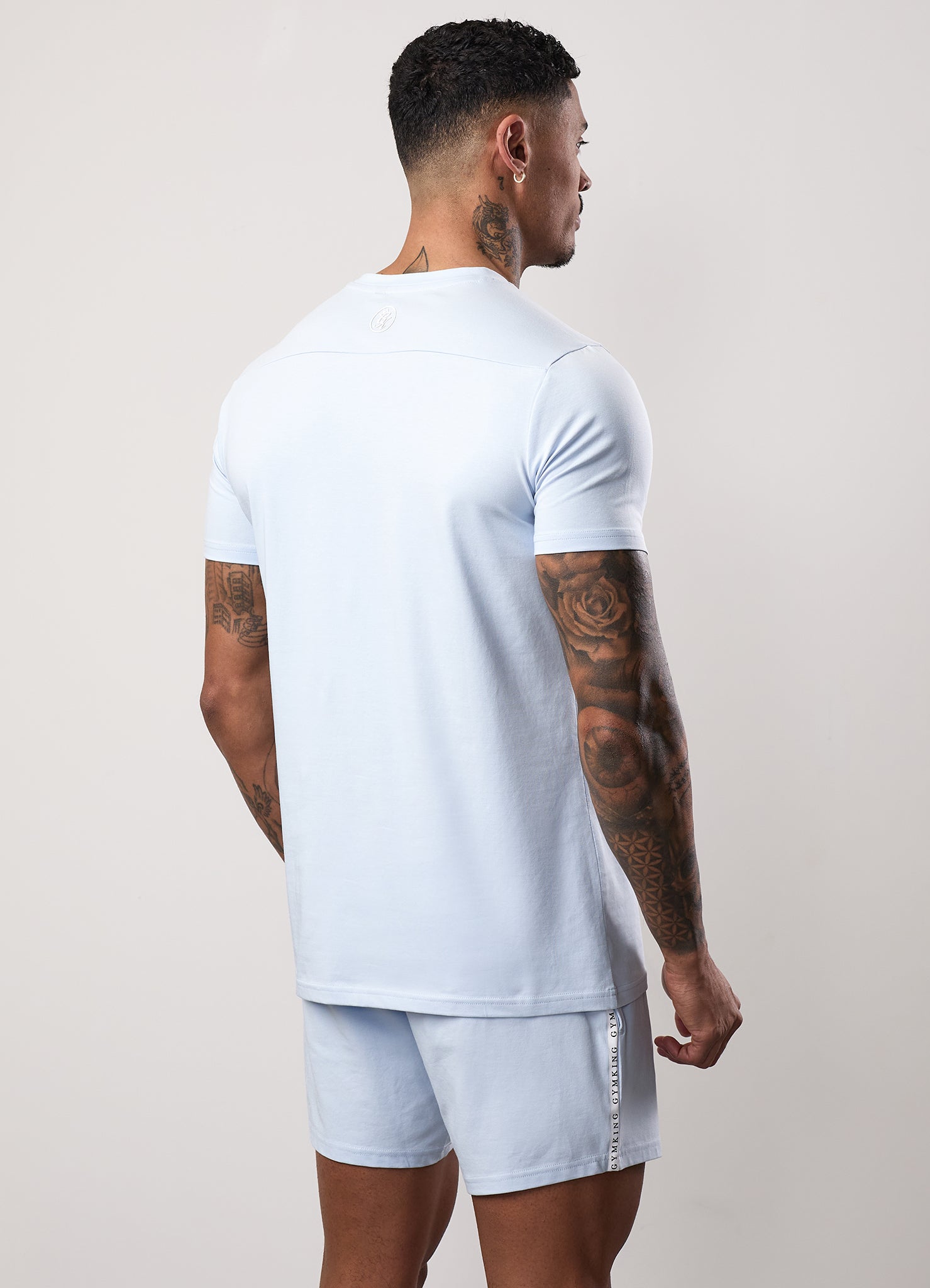 Gym King Taped Jersey Tee - Sky Blue