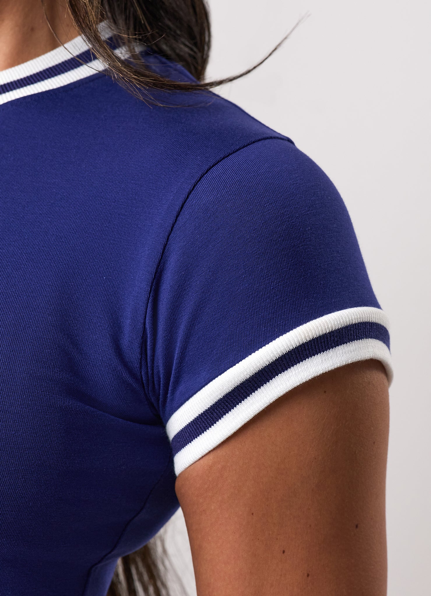 Team GKW Crop Tee With Tipping - Galaxy Blue