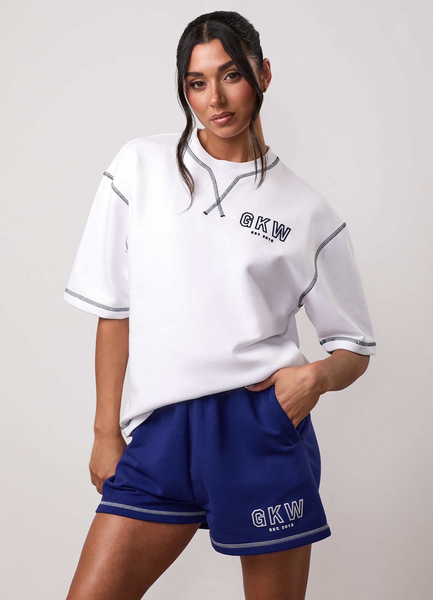 Team GKW Rib Collar Tee - White