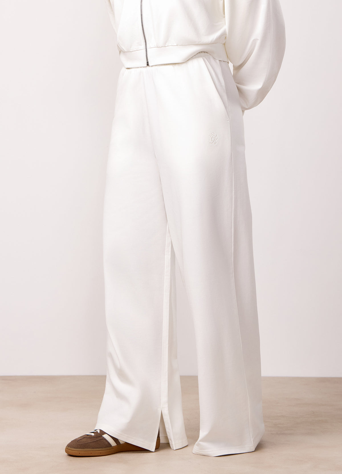 Gym King Victory Loopback jogger met rechte pijpen - Crème