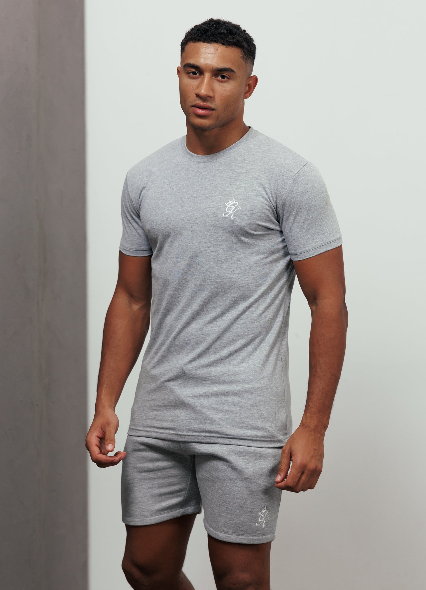 Gym King Fundamental Jersey Tee - Grey Marl