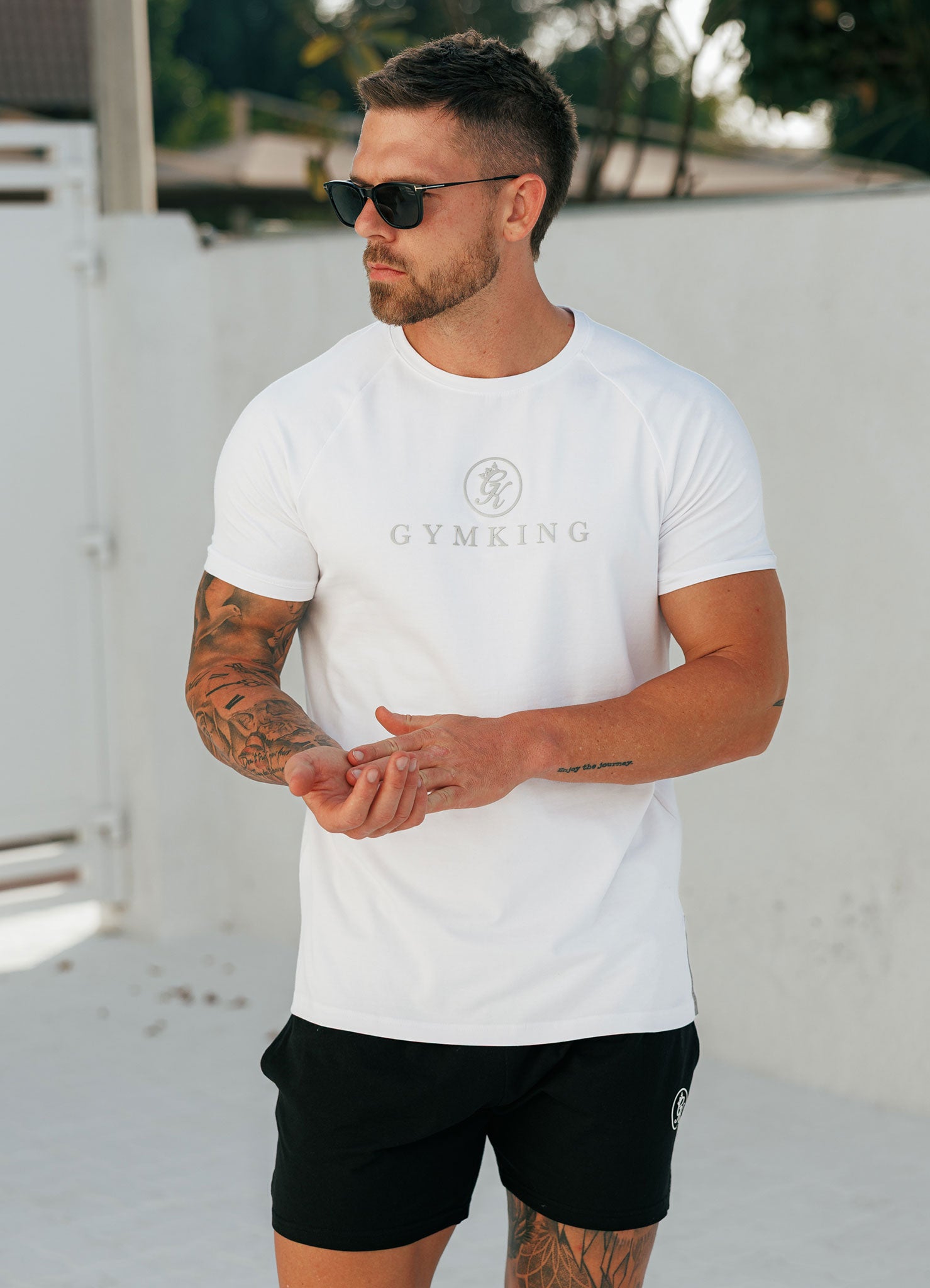 Gym King Pro Logo Jersey Tee - White