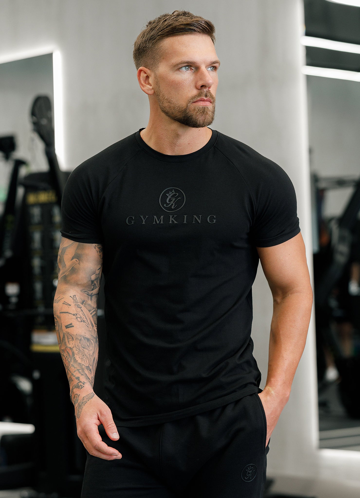 Gym King Pro Tee - Black/Black