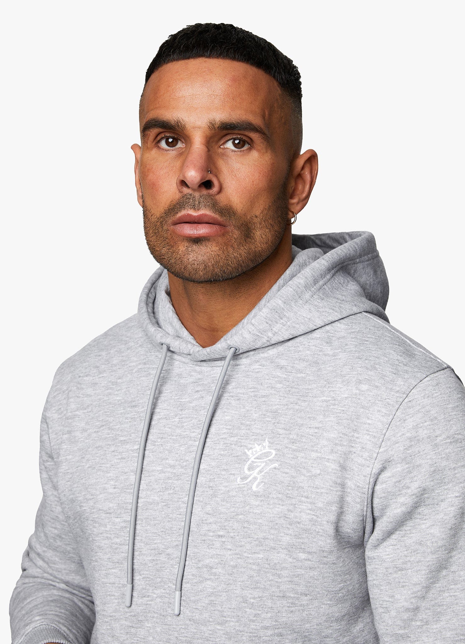 Gym King Fundamental Fleece Hood - Grey Marl