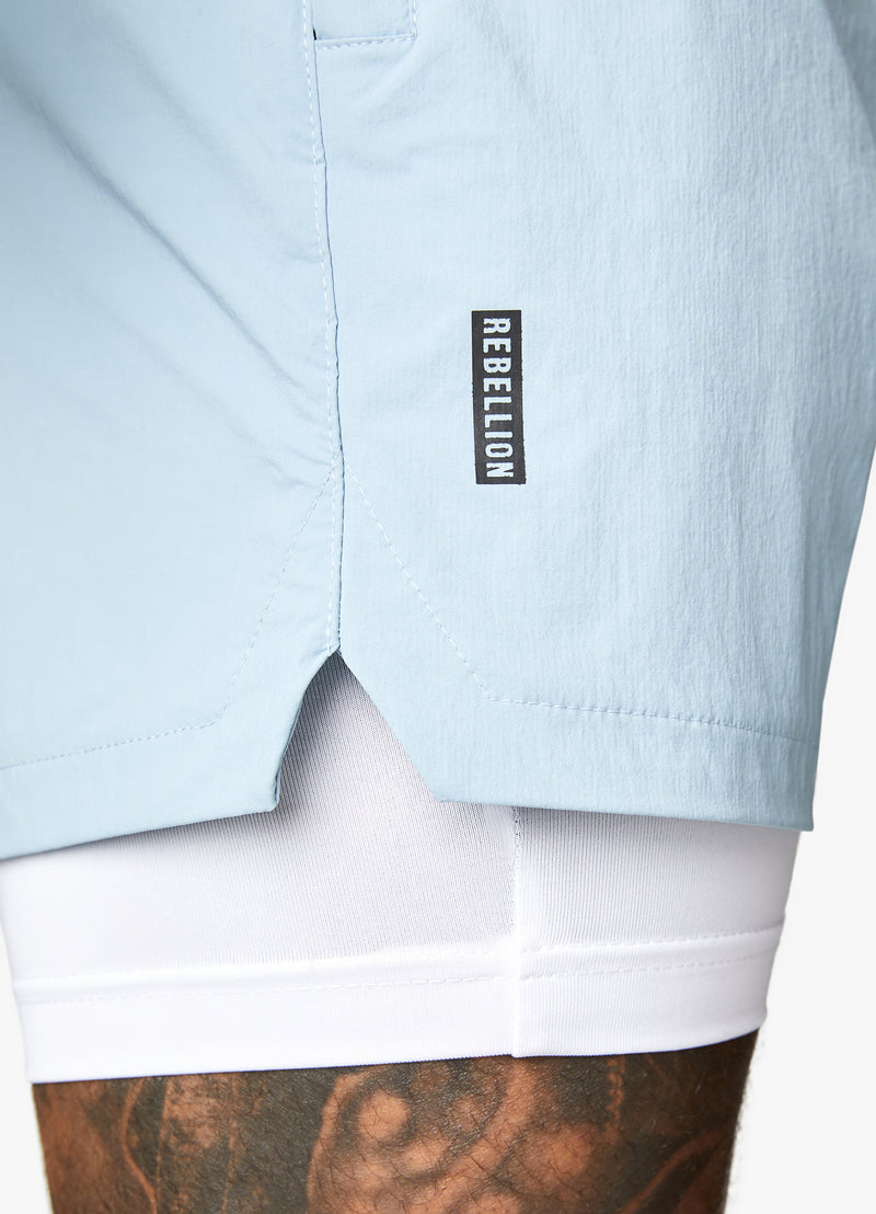 Gym King Rebellion 5" Short - Pale Blue