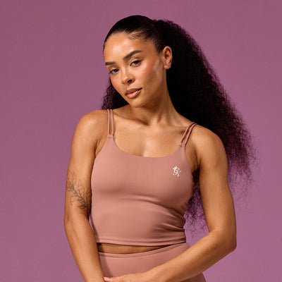 Gym King 365 Long Line Tank - Pale Chestnut