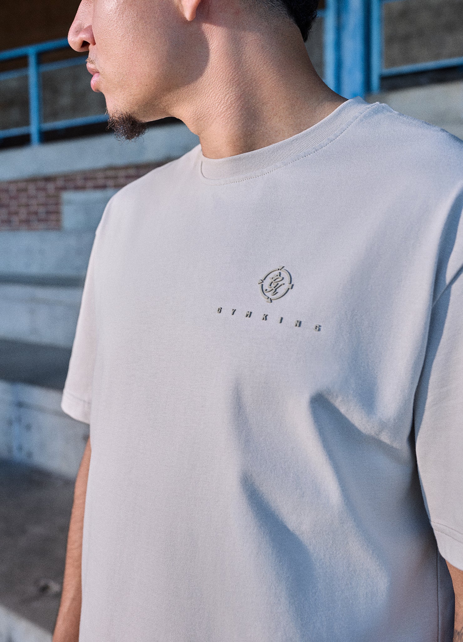 Gym King Rebellion Oblivion Tee - Stone