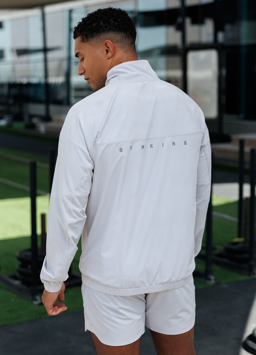 Gym King Purpose Tracksuit Top - Light Grey