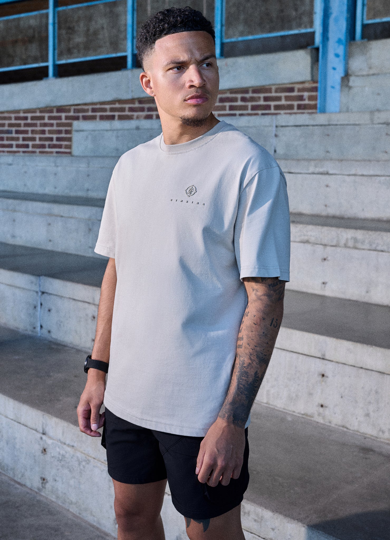 Gym King Rebellion Oblivion Tee - Stone