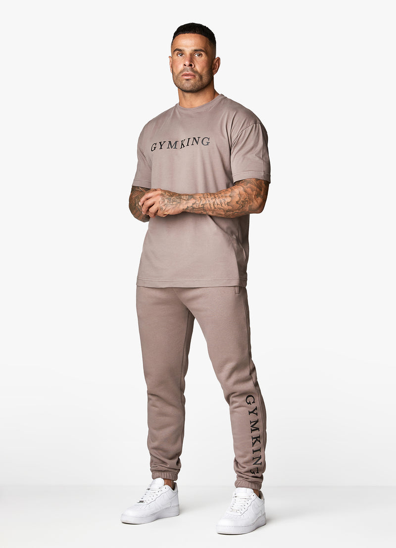 Gym King Covert Linear Logo Tee - Iron