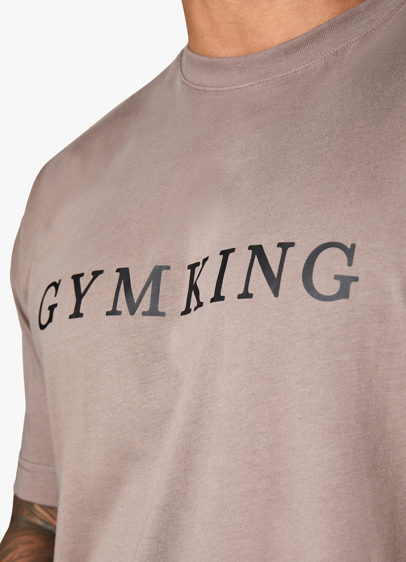 Gym King Covert Linear Logo Tee - Iron