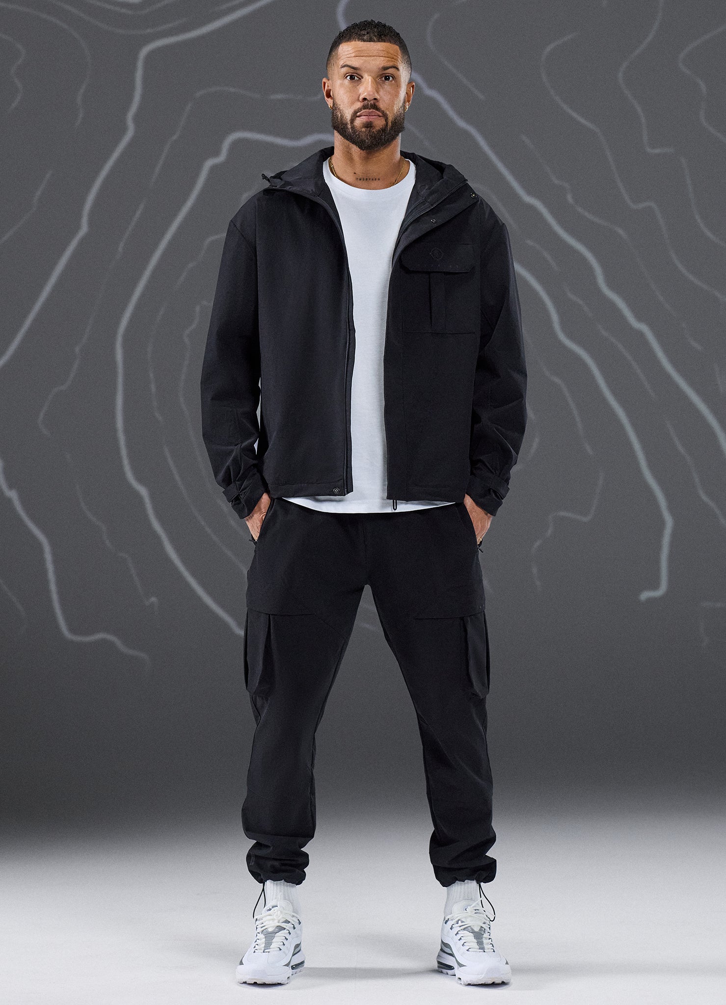 Gym King Rebellion Darkside Full Zip Track Top - Black