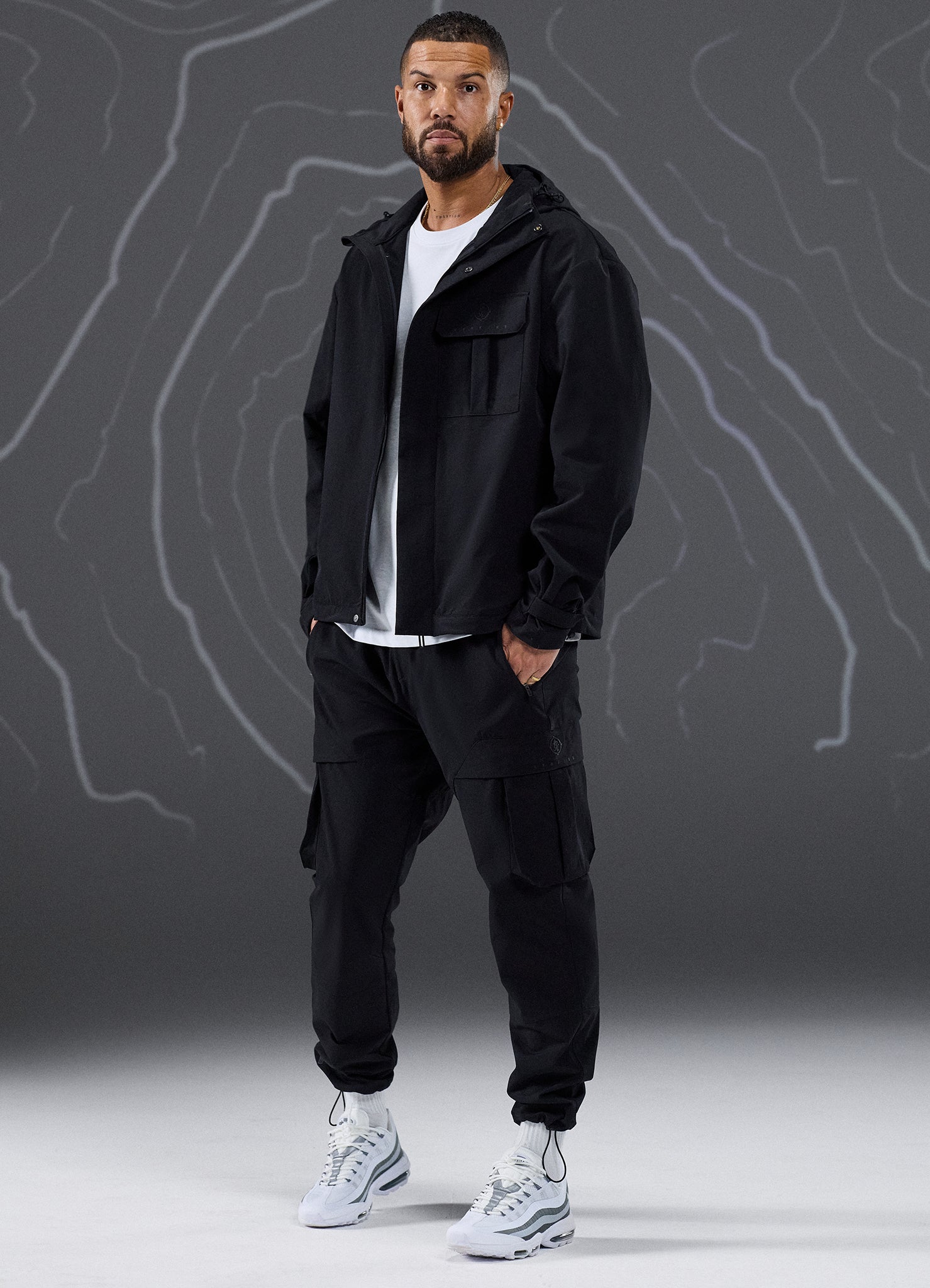 Gym King Rebellion Darkside Full Zip Track Top - Black