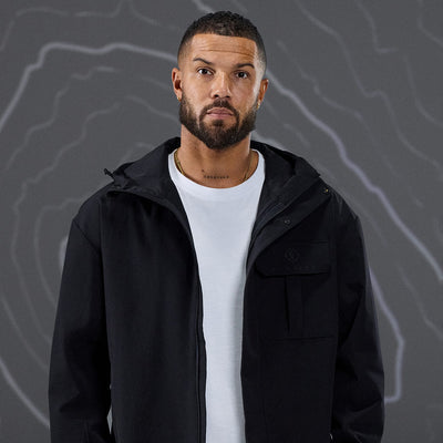 Gym King Rebellion Darkside Full Zip Track Top - Black