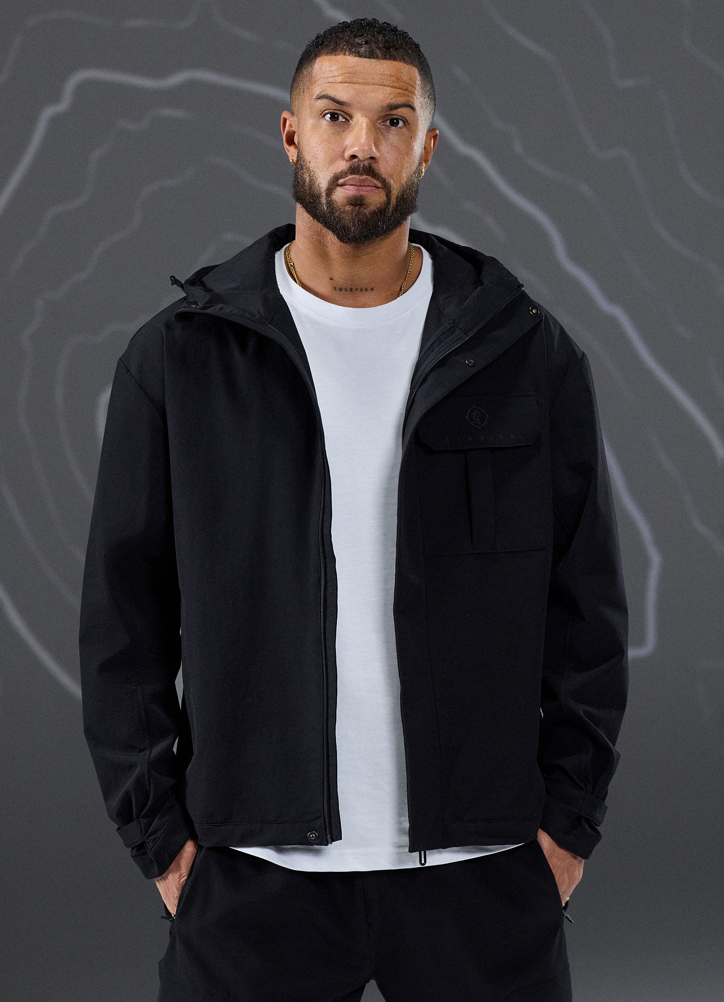 Gym King Rebellion Darkside Full Zip Track Top - Black