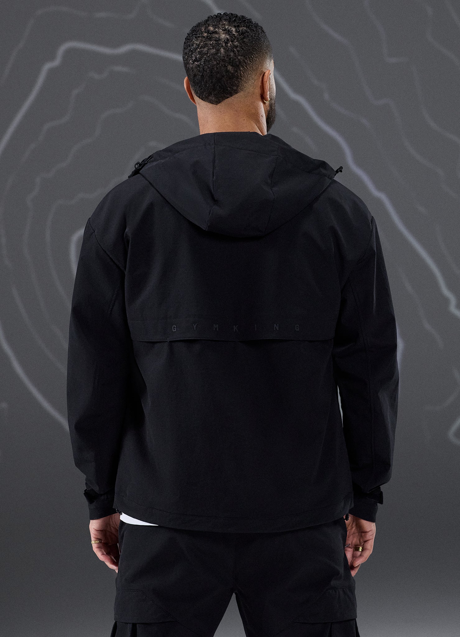 Gym King Rebellion Darkside Full Zip Track Top - Black
