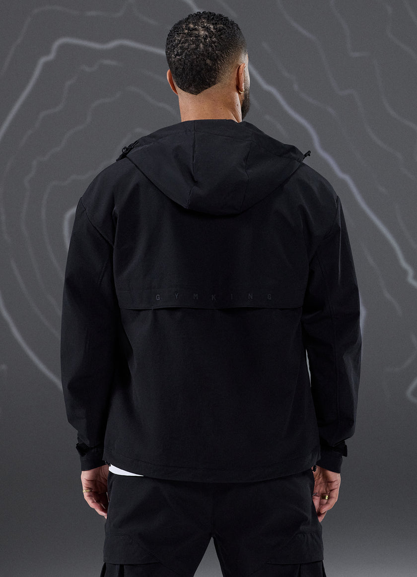 Gym King Rebellion Darkside Full Zip Track Top - Black